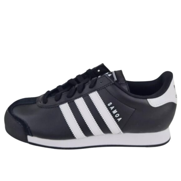 Adidas Originals SAMOA J G20687 Leather Shoes Black White - Picture 2 of 13